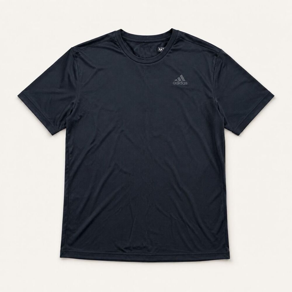 Adidas Men's Black and Navy T-shirt